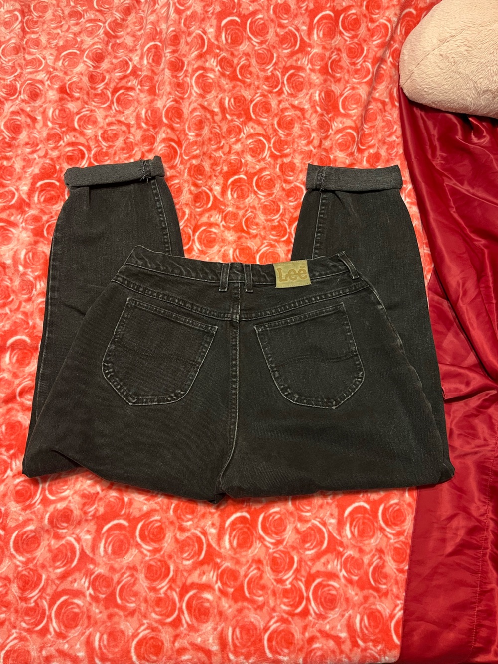 Lee Womens Black Relaxed Fit Jeans